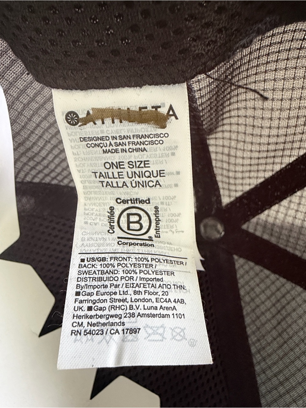 Athleta Black Trucker Hat - NWOT - Picture 7 of 9